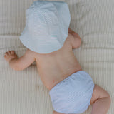 Powder Blue Stripe Diaper Bloomer Cover