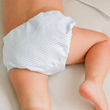 Powder Blue Stripe Diaper Bloomer Cover