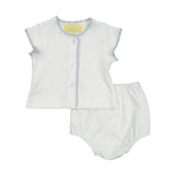 Blue Jersey Crib Set