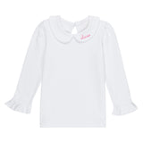 Girl’s Long Sleeve Peter Pan Collar Shirt