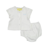 White Jersey Crib Set
