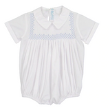 Vintage Smocked Baby Boy Bubble
