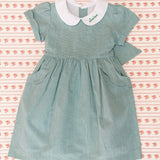 Holiday Scallop Dress - Green