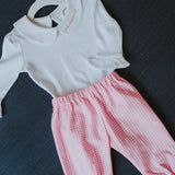 Girl’s Long Sleeve Peter Pan Collar Shirt