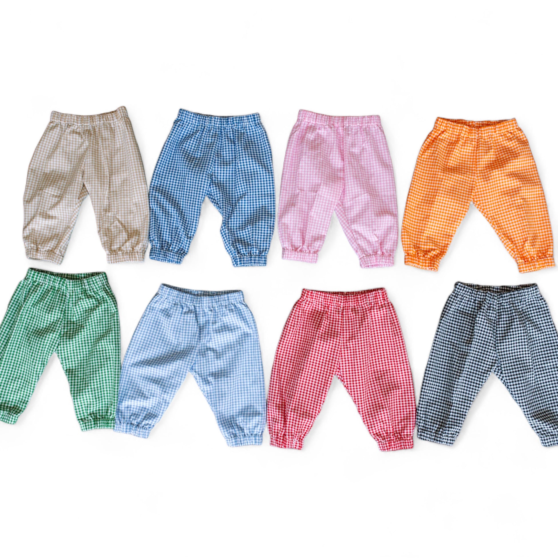 James & Lottie Benjamin Bubble Pants, Blue Gingham