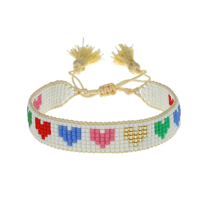Adult Rainbow Hearts Bracelet