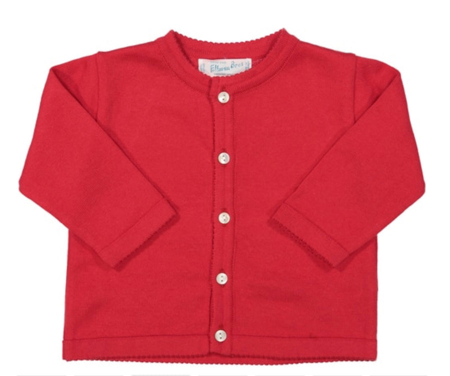 Classic Knit Cardigan - Red